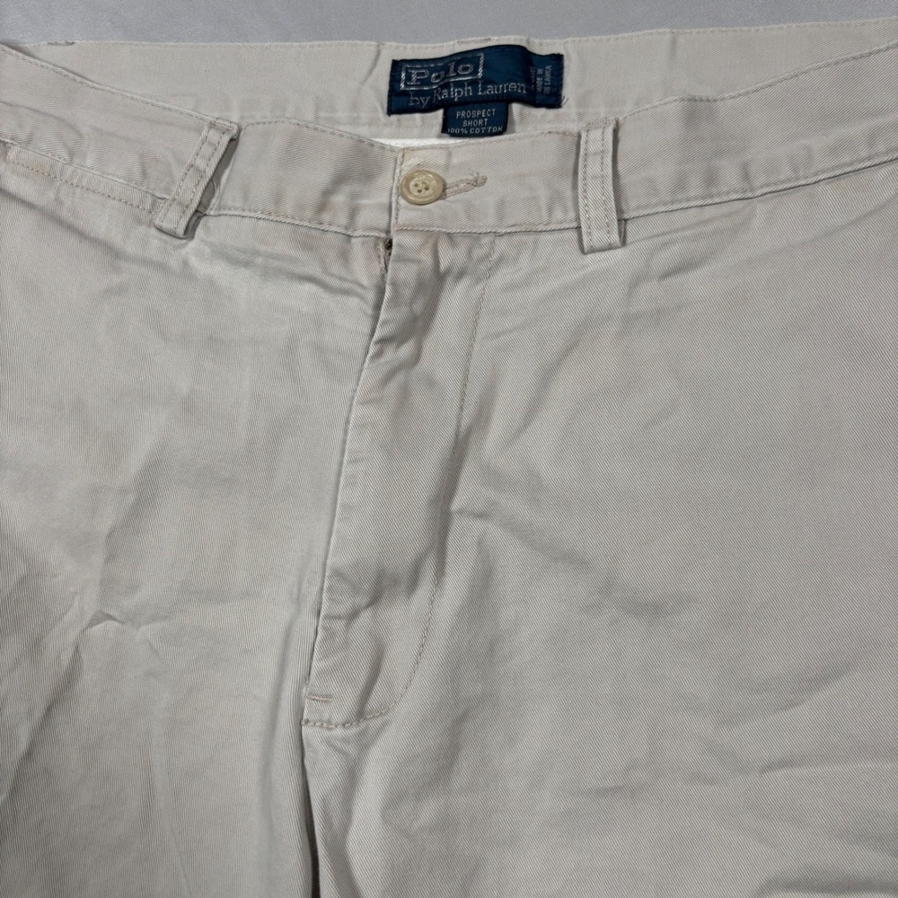 Polo Ralph Lauren Prospect Short Mens 32 Tan Classic Chino Cotton Flat Front